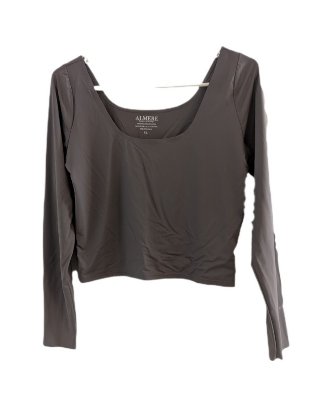 Almere Gray Long Sleeve Crop Top XL